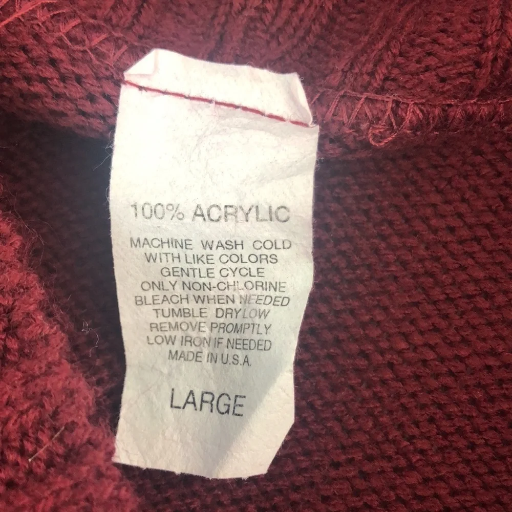 Snowflake Cowl Neck Sweater Large - Picture 3 of 5